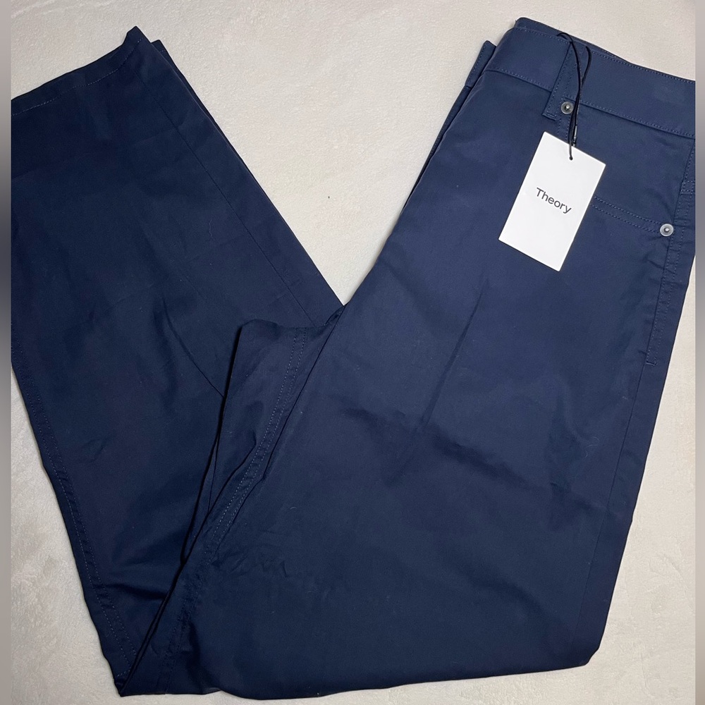 **NEW Theory Women's Drop Curve Deep Blue Chinos